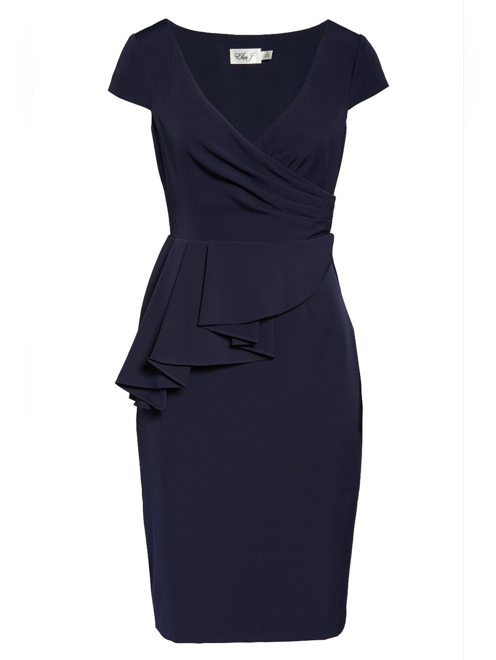 Eliza J- Draped Panel Short Sleeve Dress